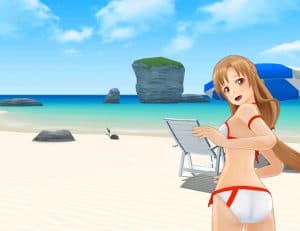 Asuna VR at the beach