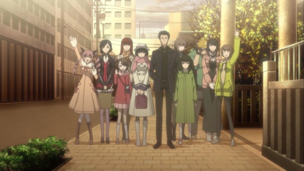 Okarin Mayuri outside Rukako House in Steins Gate 0