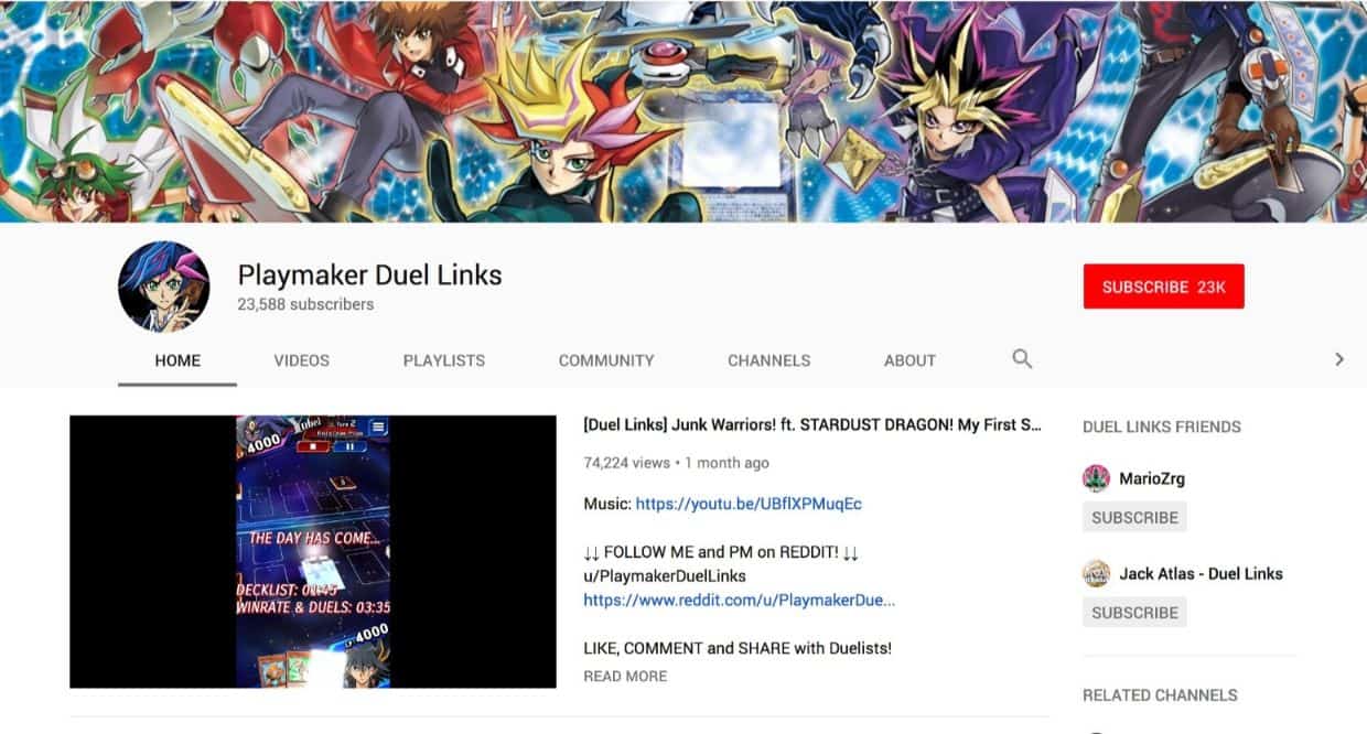 Playmaker Duel Links Channel