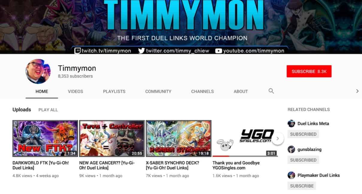 Timmymon's channel